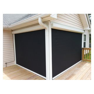 Motorized porch shades - Traditional - Porch - Other - by SHADE ...