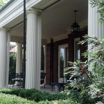 Motorized Screens-Porch with columns