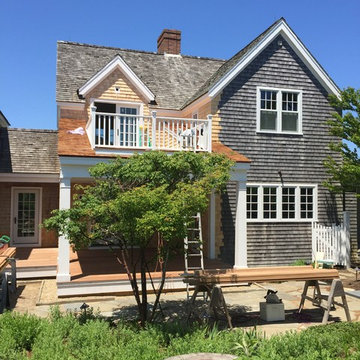 Nantucket first and second floor porch and decks