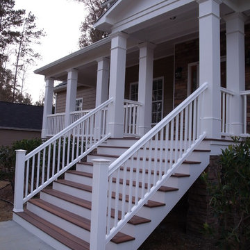 New Front Porch Stairs & Gable Roof