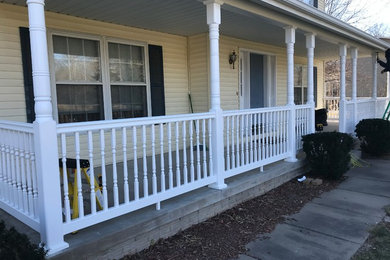 New post w/ porch railing