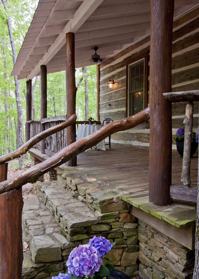 Rustic Porch by Alan Clark Architects, LLC