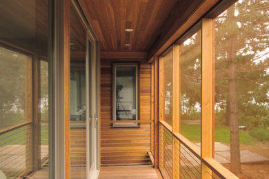 This is an example of a modern porch design in Portland.