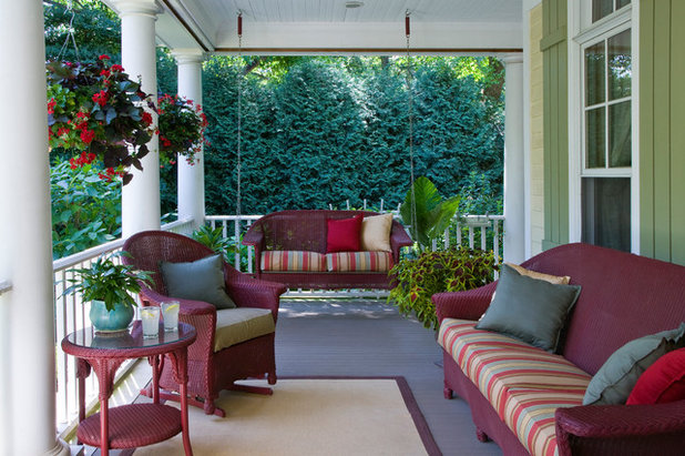 Traditional Porch by Bertrand Landscape Design
