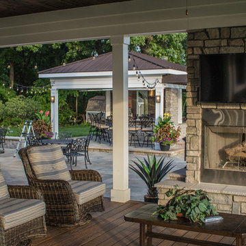 Outdoor Entertainment Patio, Spa, and Fire Pit