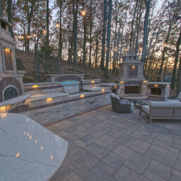 Outdoor Living Room with Pizza Oven