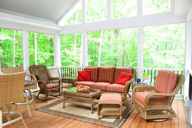 Inspiration for a porch remodel in Raleigh