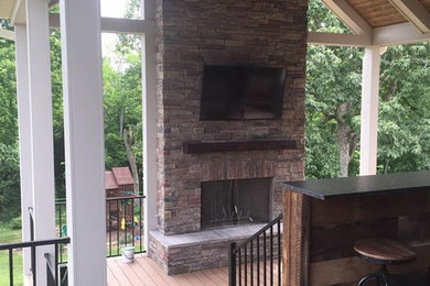 This is an example of a rustic veranda in Nashville.