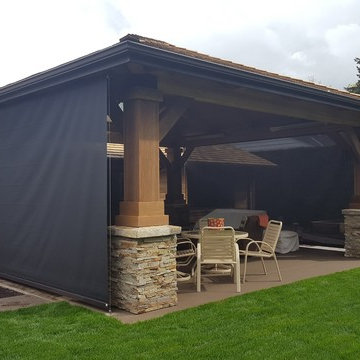 Patio drop screen enclosure