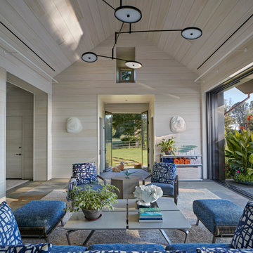 Pool house Interior looking south.