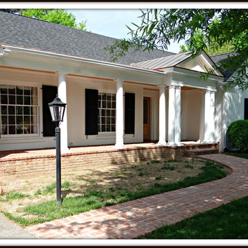 Porch, Garage and Facade Facelift for a Ranch-Style Home