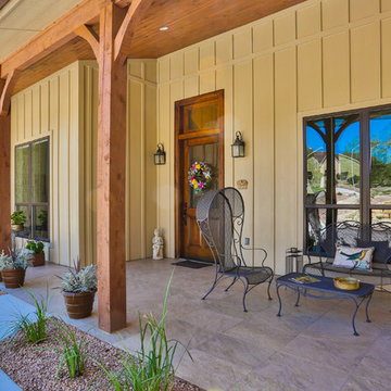 Porch - Hill Country Stone Ranch Home