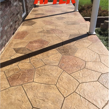 Porch In Hand Carved Flagstone