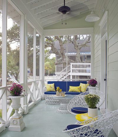 Beach Style Porch by Rethink Design Studio