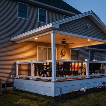 Porch with Recessed Lighting