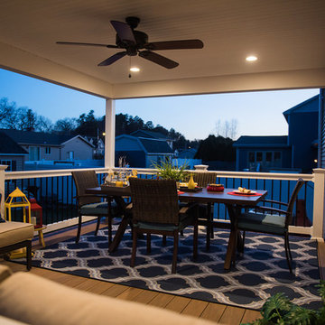 Porch with Recessed Lighting