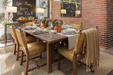 Porch with Southern Golden Fall Theme