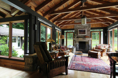 Post and Beam Porch with "Floating" Windows