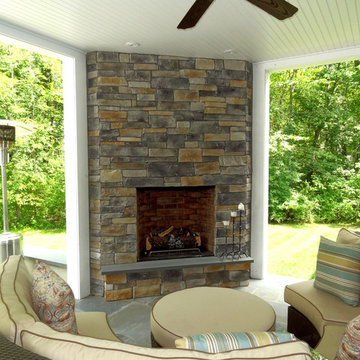 Princeton NJ Outdoor Space with Fireplace