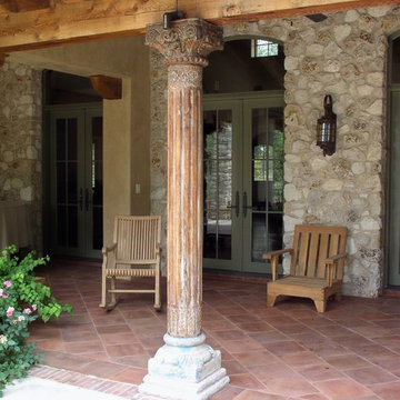 Rear Covered Terrace and Column