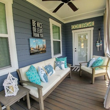 Rear Porch--The SEAGULL COTTAGE at THE COTTAGES AT OCEAN ISLE BEACH