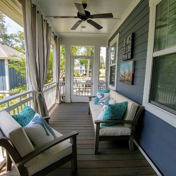 Rear Porch--The SEAGULL COTTAGE at THE COTTAGES AT OCEAN ISLE BEACH