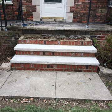 Rebuild West Side Cleveland Brick Front Steps