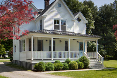 Inspiration for a country porch remodel in New York