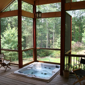 Screen Porch Addition with Enclosed Spa Tub