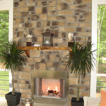 Screen Porch with Fireplace