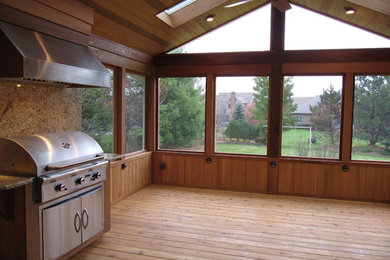 Screen Porch with gas grill
