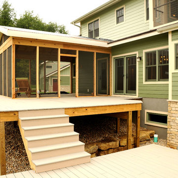 Screen Porch with Multi-Level Deck