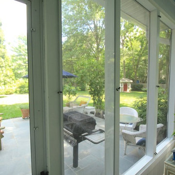 Screened-in Porch with Glass Window Inserts