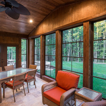 Screened porch with eze breeze windows