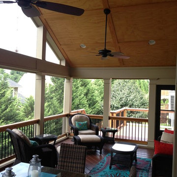 Screened Porch with Gabled Roof.