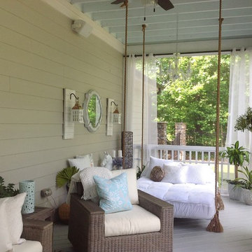 Screened Porch With Hanging Bed