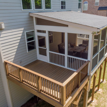 Small shed roof screen porch