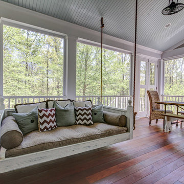 Southern Living Screened-In Porch with Hanging Daybed