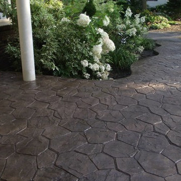 Stamped Concrete Wheel Chair Ramp.