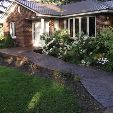 Stamped Concrete Wheel Chair Ramp.