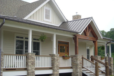 Inspiration for a farmhouse porch remodel in Charlotte