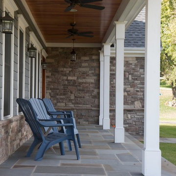 Stone Veneer And Cement Board Porch