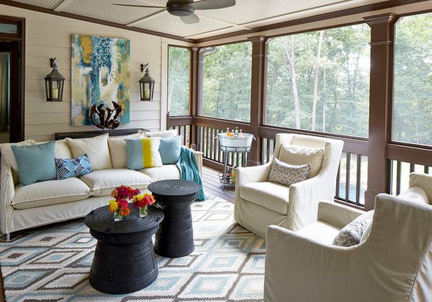 Transitional Porch by Meriwether Design Group