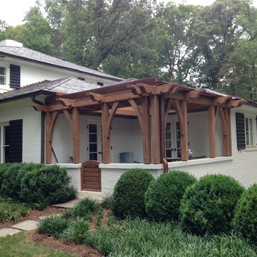 Timber Frame Porch with Copper Roof