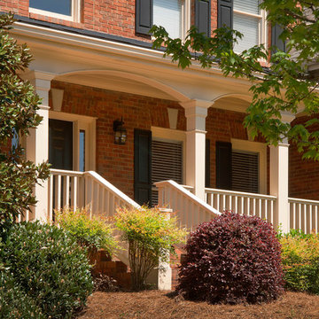 Traditional full Southern front porch