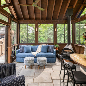 Tudor Style Screened Porch Addition