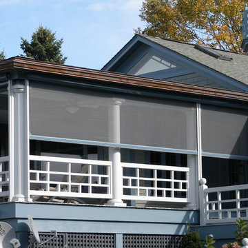 Waterfront living with motorized retractable screens