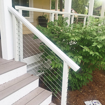 White Aluminum Post & Handrail - Oconomowoc, WI