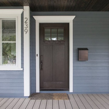 Wow! Front porch renovation with modern materials & historic style.