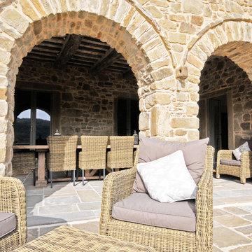 Villa di pietra nelle colline umbre